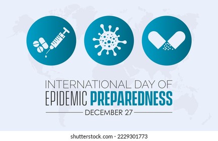 Concepto de diseño de ilustraciones vectoriales del Día Internacional de Preparación para Epidemias celebrado el 27 de diciembre