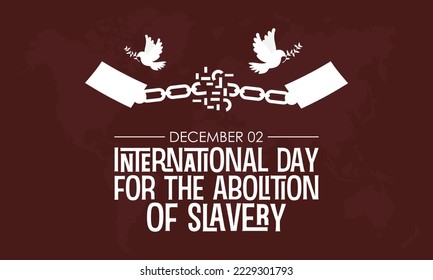 Concepto de diseño de ilustraciones vectoriales del Día Internacional de la Abolición de la Esclavitud celebrado el 2 de diciembre