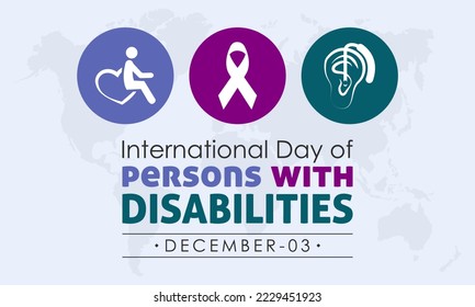 Vector illustration design concept of International Day of People or Person with Disabilities observed on December 3