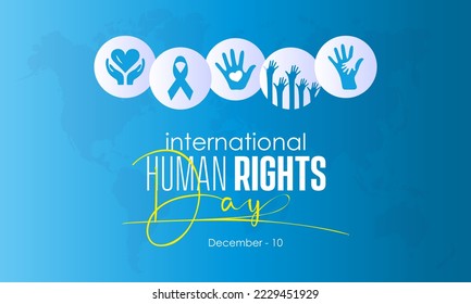 Design-Konzept der Vektorgrafik des internationalen Menschenrechtstags am 10. Dezember