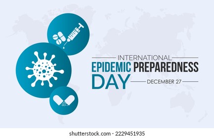 Concepto de diseño de ilustraciones vectoriales del Día Internacional de Preparación para Epidemias celebrado el 27 de diciembre