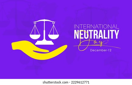 Vector illustration design concept of International Day of Neutrality observed on December 12
