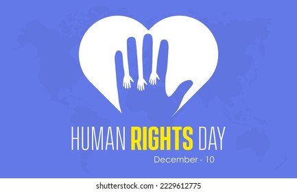 Vector illustration design concept of international Human Rights Day observed on December 10