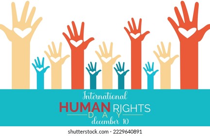 Vector illustration design concept of international Human Rights Day observed on December 10 template design