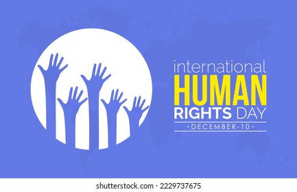 Vector illustration design concept of international Human Rights Day observed on December 10