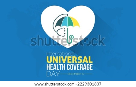 Vector illustration design concept of International Universal Health Coverage Day observed on December 12