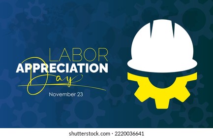 Concepto de diseño de ilustración vectorial del Día de Apreciación Laboral, celebrado el 23 de noviembre
