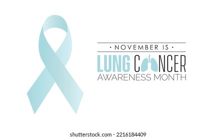 Vector illustration design concept of Lung Cancer Awareness Month observed on every November