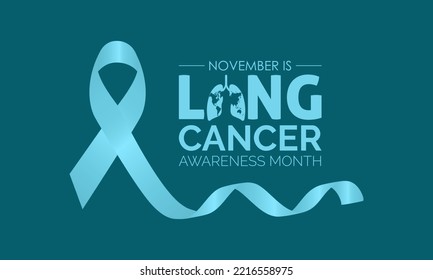 Vector illustration design concept of Lung Cancer Awareness Month observed on every November