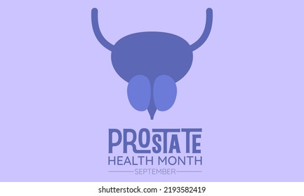 Vector illustration design concept of national prostate health month observed on every September.