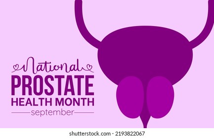 Vector illustration design concept of national prostate health month observed on every September.