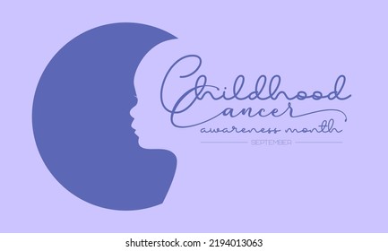 Vector illustration design concept of national childhood cancer awareness month observed on every September.