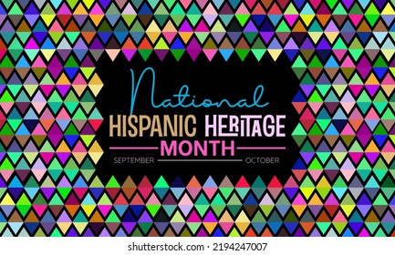 Vector illustration design concept of national hispanic heritage month observed on every September.