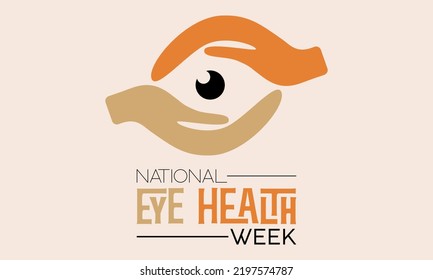 Vector illustration design concept of National eye health week observed on every september.