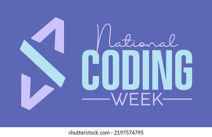 Vector illustration design concept of National coding week observed on every september.