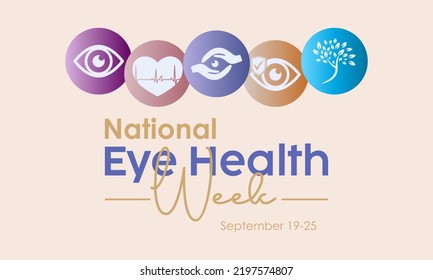 Vector illustration design concept of National eye health week observed on every september.