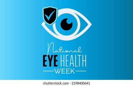 Vector illustration design concept of National eye health week observed on every september.