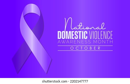 Vector illustration design concept of national domestic violence awareness month observed on every october