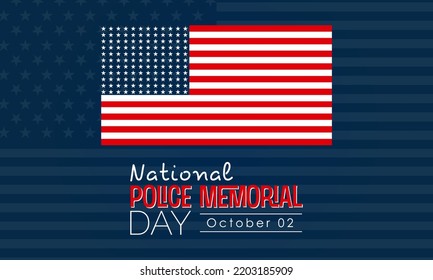 Vector illustration design concept of national police memorial day observed on october 2