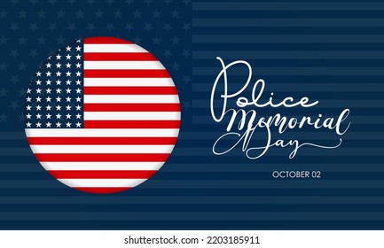 Vector illustration design concept of national police memorial day observed on october 2