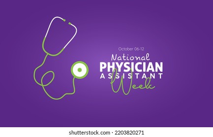 Vector illustration design concept of national physician assistant week observed on october 6-12