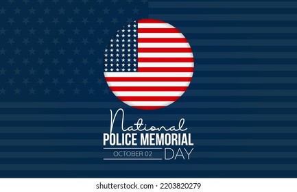 Vector illustration design concept of national police memorial day observed on october 2