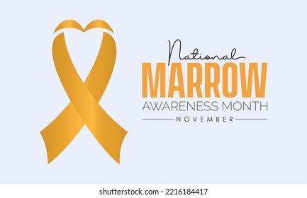 Vector illustration design concept of National Marrow Awareness Month observed on every November