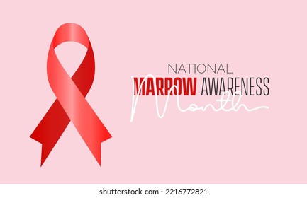 Vector illustration design concept of National Marrow Awareness Month observed on every November