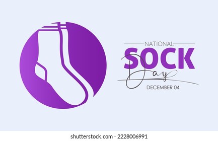 Vector illustration design concept of National Sock Day observed on December 4