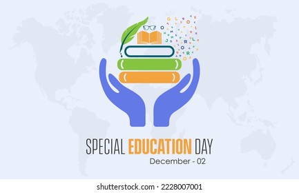 Vector illustration design concept of National Special Education Day observed on December 2