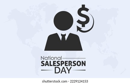 Vector illustration design concept of National Salesperson Day observed on December 10