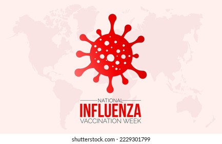 Vector illustration design concept of National Influenza Vaccination Week observed on December