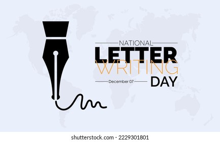 Vector illustration design concept of National Letter Writing Day observed on December 7