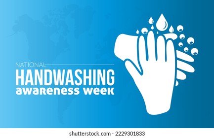 Vector illustration design concept of National Hand washing Awareness Week observed on December