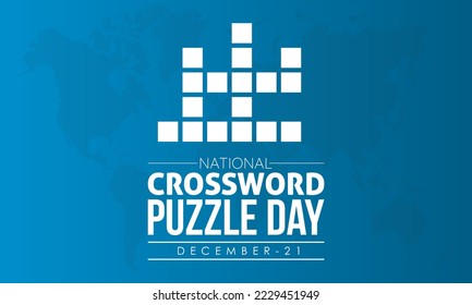 Vector illustration design concept of National Crossword Puzzle Day observed on December 21