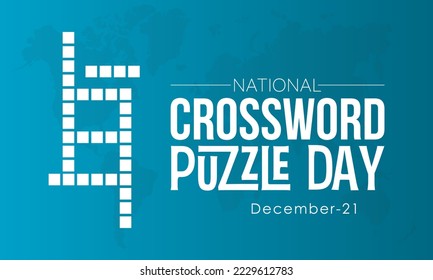 Vector illustration design concept of National Crossword Puzzle Day observed on December 21