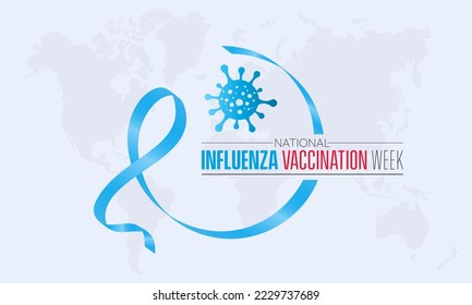 Vector illustration design concept of National Influenza Vaccination Week observed on December