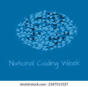 Vector illustration design concept of National coding week