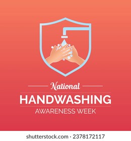 Design-Konzept der Vektorgrafik von National Hand Waschen Sensibilisierungswoche Banner, Poster, Karte, Hintergrund-Design.