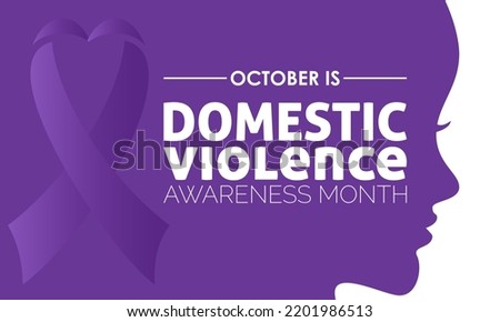 Vector illustration design concept of national domestic violence awareness month observed on every october
