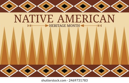 Vector illustration design concept of Native American Heritage Day observed on November 25.