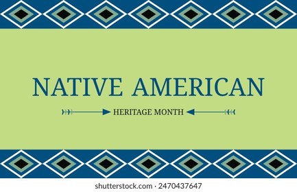 Vector illustration design concept of Native American Heritage Day observed on November 25.