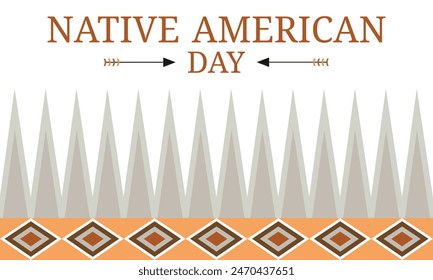 Vector illustration design concept of Native American Heritage Day observed on November 25.