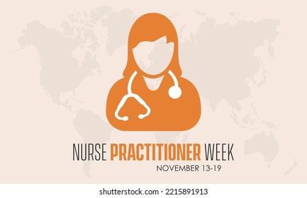 Vector illustration design concept of Nurse Practitioner Week observed on November 13 to 19