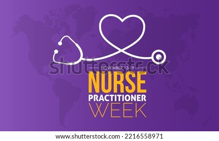 Vector illustration design concept of Nurse Practitioner Week observed on November 13 to 19