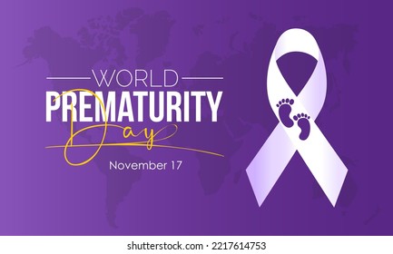 Vector illustration design concept of ​World Prematurity Day observed on November 17