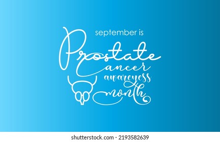 Vector illustration design concept of prostate cancer awareness month observed on every september.