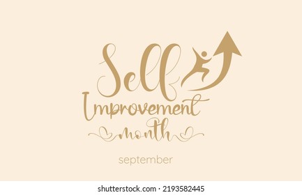 Vector Illustration Design Concept Of Self Improvement Month Observed On Every September.