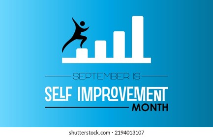 Vector Illustration Design Concept Of Self Improvement Month Observed On Every September.