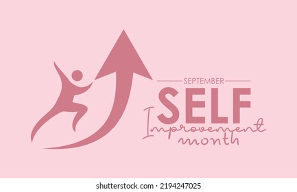 Vector Illustration Design Concept Of Self Improvement Month Observed On Every September.